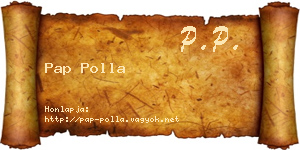 Pap Polla névjegykártya
